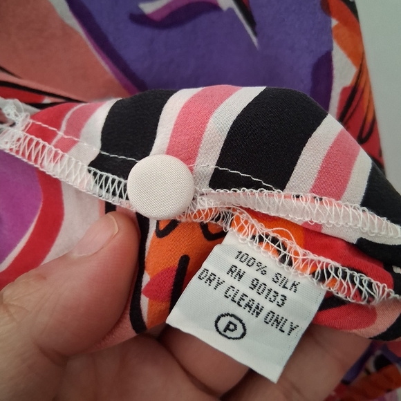 BOB MACKIE Pink Art Design Button Down Shirt Size 2X - Picture 4 of 9